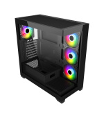 FSP M340-BA/Midi Tower/Transpar./Černá