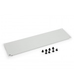 19" záslepka 1U plastový zámek RAL9005 černá