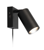 Solight nástěnná lampička CELE, 1x GU10, černá