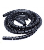 CONNECT IT trubice pro vedení kabelů WINDER, 1,5m x 30mm černá (organizér kabelů)