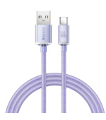 Baseus CAJY000405 Crystal Shine Series Datový Kabel USB - USB-C 100W 1,2m Purple