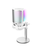 TRUST mikrofon GXT238 Auron, USB-C, RGB, bílá