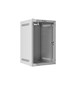 LANBERG RACKOVÁ SKŘÍŇ 10" NÁSTĚNNÁ 9U/280X310 (FLAT PACK) S PROSKLENÝMI DVEŘMI ŠEDÁ