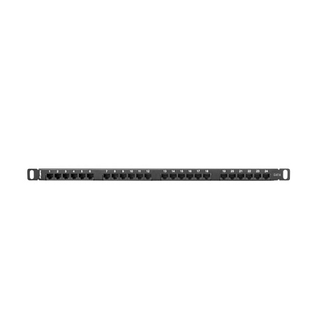 LANBERG PATCH PANEL 24 PORTŮ 0,5U 19" CAT.6 UTP ČERNÝ LANBERG
