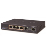 Planet GSD-604HP Switch, 55W, ext.zdroj, kov, fanless
