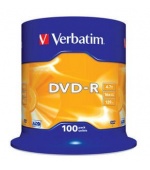 VERBATIM DVD-R(100-Pack)Spindle/General Retail/16x/4.7GB