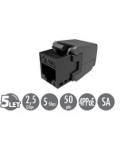 Samořezný keystone Solarix CAT6 UTP SXKJ-6-UTP-BK-SA Component Level a 4PPoE certifikace