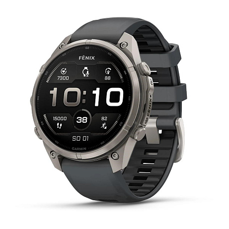 Garmin fenix® 9 Pro – 51mm, Titanium se silikonovým řemínkem Graphite/Black