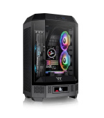 THERMALTAKE Case The Tower 300, mATX, Průhledná bočnice, 2x 140mm Fan, černá