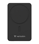 VERBATIM Powerbanka Charge 'n' Go Essentials, Magnetická, 5000 mAh, USB-C, Černá