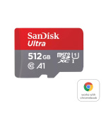 SanDisk MicroSDXC karta 512GB Ultra pro Chromebook (R:160/W:260 MB/s, UHS I, C10, A1)