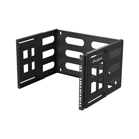 SKLÁDACÍ DRŽÁK PRO MONTÁŽ NA STĚNU 19" 6U RACK 497X400/240 ČERNÝ LANBERG