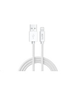 WG - Datový kabel Lightning MFI na USB-A, 2 metry, bílá