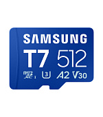 Samsung T7/Micro SDXC/512GB/UHS-I U3 / Class 10/Modrá