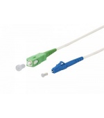 SC/APC - LC/UPC simplex 9/125 SM 0,5m arm.bílý 3mm B3 LSZH