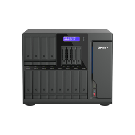 QNAP TVS-AIh1688ATX-U7-32G (Ultra 7, ZFS, 32GB DDR5 ECC RAM, 12x 3,5"+ 4x 2,5", 2x 2,5GbE, 2x 10GbE)
