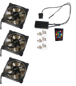 EUROCASE ventilátor RGB 120mm (Ring type), set 3ks + controller