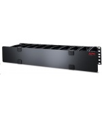APC 2U Horizontal Cable Manager, 6" Fingers Top, Bottom Tie Down