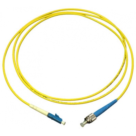 Optický patchcord duplex 9/125 LC-FC, PC 15m, OS2