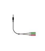 GENIUS ACC-100 audio adaptér 2x female 3,5mm jack na 1x male 3,5" jack