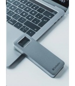 VERBATIM externí SSD 512GB, Executive Fingerprint Secure SSD, USB 3.2 Gen 1/USB-C, (W:356 MB/s, R:344 MB/s), šedá