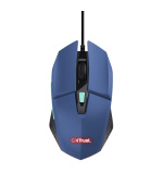 TRUST GXT 109 FELOX/Herní/Optická/Pro praváky/6 400 DPI/Drátová USB/Modrá