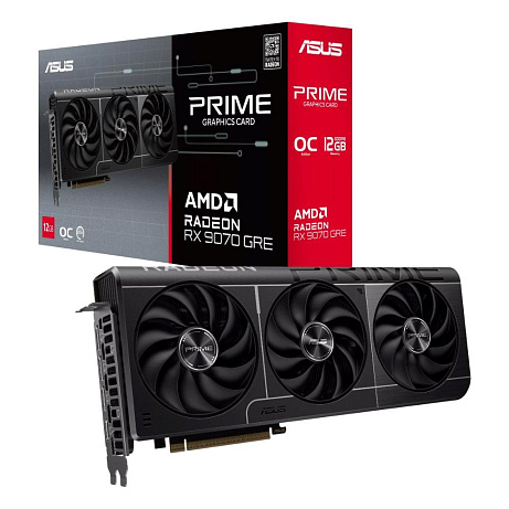 ASUS VGA AMD Radeon PRIME RX 9070 GRE 12G, 12GB GDDR6, 3xDP, 1x HDMI