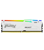KINGSTON DIMM DDR5 64GB (Kit of 4) 6000MT/s CL40 FURY Beast White RGB XMP