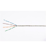 UTP kabel LYNX, Cat5E, licna(lanko), PVC, Dca, šedá, 305m