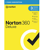 NORTON 360 DELUXE 25GB +VPN 1 uživatel pro 3 zařízení na 2 roky ESD 1+1 (50%)