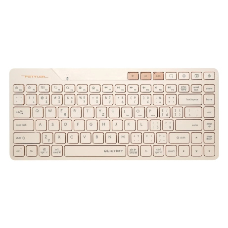A4tech FStyler FBK26C AS, bezdrátová Dual mode Bluetooth+2,4G klávesnice, CZ, caffe latte