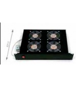 19" horiz.vent.j.4xVent.-220V/92W termost.2U černá