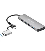 Sandberg USB-C/A to 4xUSB 3.0 Hub