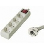 Prodlužovací přívod 230V, 5m, 4 zásuvky + vypínač