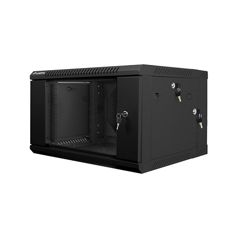 LANBERG RACKOVÁ SKŘÍŇ 19" DVOUDÍLNÁ NÁSTĚNNÁ 6U/600X600 (FLAT PACK) ČERNÁ