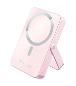 VERBATIM Powerbanka Charge 'n' Go, Magnetická, 10000 mAh, USB-C, Stojánek, Růžová