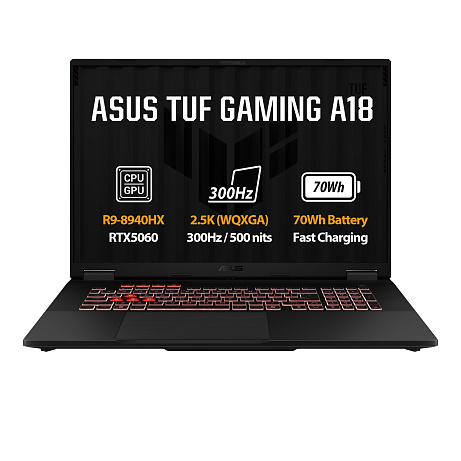 ASUS TUF Gaming A18/FA808PP-TT010WZ/R9-8940HX/18"/2560x1600/32GB/1TB/RTX 5070/W11H/Gray/2R