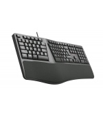 Klávesnice C-TECH KB-113E USB, ERGO, černá, CZ/SK