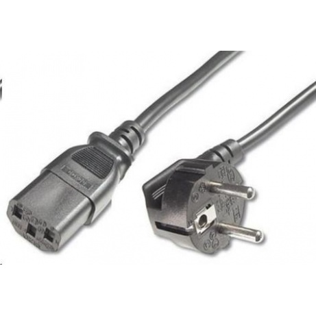 PREMIUMCORD Kabel napájecí 230V/10A, zahnutá vidlice, 2m