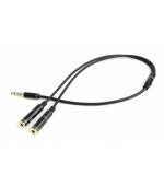 GEMBIRD 3,5 mm jack audio+microphone redukce, 20 cm, 2xF/M, 4pin