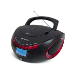 Orava RCD-813 R Přenosný CD/USB přehrávač s rádiem a Bluetooth, červeno-černý