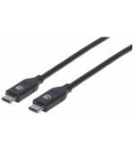 Manhattan USB-C kabel, USB 2.0, Male na Male, 480 Mbps, 5 A, 2m, černá