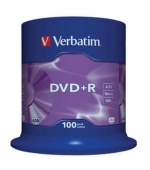 VERBATIM DVD+R(100-Pack)Spindle/General Retail/16x/4.7GB