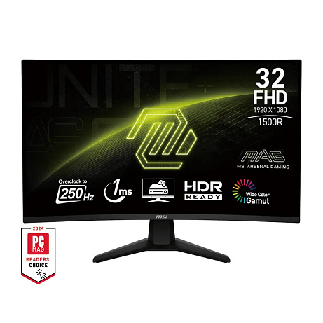 MSI MAG/32C6X/31,5"/VA/FHD/250Hz/1ms/Černá/3R