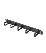 LANBERG 19" PANEL PRO SPRÁVU KABELŮ S 5 PLASTOVÝMI DRŽÁKY 1U TYP B ČERNÝ