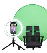 TRUST Kruhové Světlo + Green Screen Maku+ 2-in-1 Streaming Kit