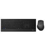 RAPOO set klávesnice a myš 9500M Multi-mode Wireless Ultra-slim Desktop Combo Set (kláv. - šedá/kovová, myš - černá)