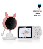 EVOLVEO Baby Monitor N3, LCD displej, IR přísvit, růžová