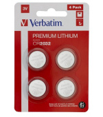 VERBATIM Lithium baterie CR2032 3V 4ks v balení