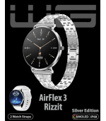 WG - Chytré hodinky WG AirFlex3 Rizz It, dámské, 2x řemínek, stříbrná
